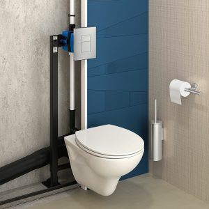 Self-supporting fire retardant TEMPOFIX 3 frame system for WCs